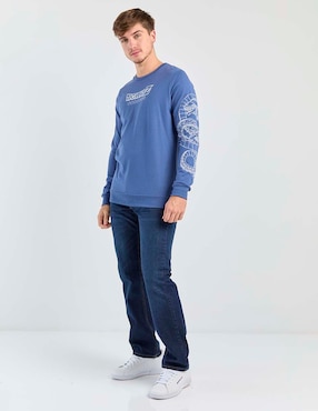 Jeans straight Silver Plate lavado obscuro para hombre