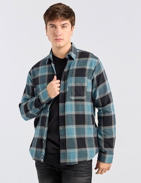 Sobrecamisa casual Silver Plate manga larga para hombre