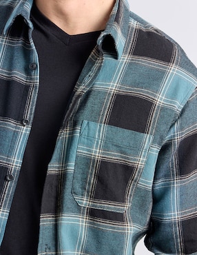 Sobrecamisa casual Silver Plate manga larga para hombre