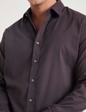 Camisa casual Silver Plate manga larga para hombre