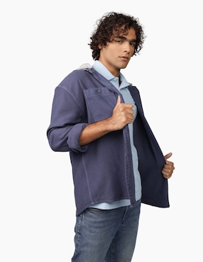 Camisa casual American Eagle manga larga para hombre