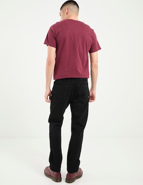 Jeans straight Silver Plate lavado obscuro para hombre