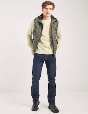 Jeans straight Silver Plate lavado obscuro para hombre