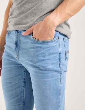 Jeans slim Silver Plate lavado claro para hombre