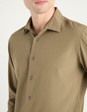 Camisa casual Silver Plate manga larga para hombre