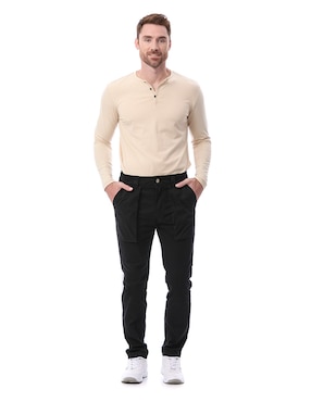 Pantalón chino regular Buffalo de gabardina para hombre