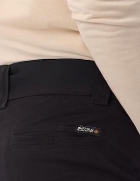 Pantalón chino regular Buffalo de gabardina para hombre