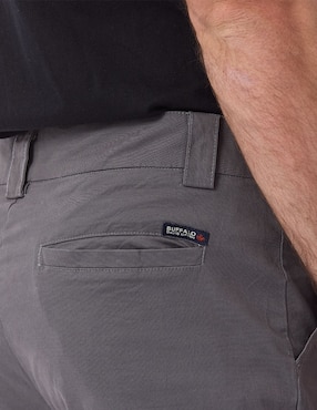 Pantalón chino regular Buffalo de gabardina para hombre