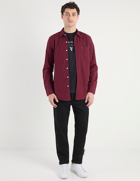 Camisa casual American Eagle de algodón manga larga para hombre