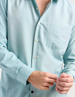 Camisa casual Silver Plate manga larga para hombre