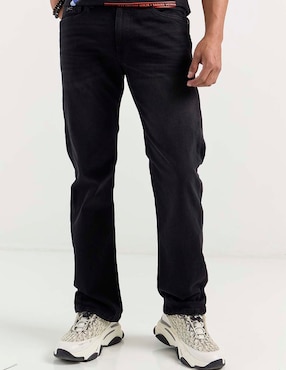 Jeans wide leg Silver Plate lavado obscuro para hombre