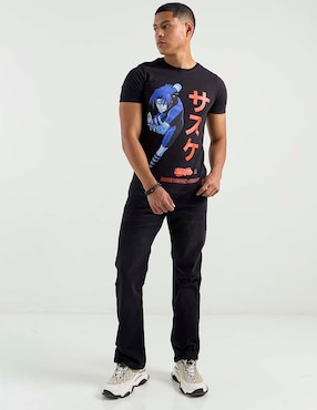 Jeans wide leg Silver Plate lavado obscuro para hombre