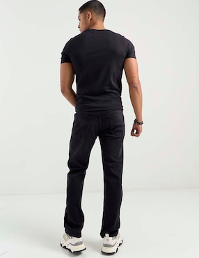 Jeans wide leg Silver Plate lavado obscuro para hombre