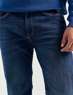 Jeans straight Silver Plate lavado whisker para hombre