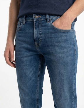 Jeans slim Silver Plate lavado stone wash para hombre