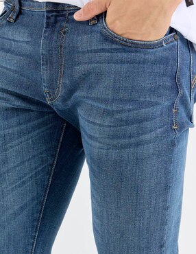 Jeans slim Silver Plate deslavado para hombre