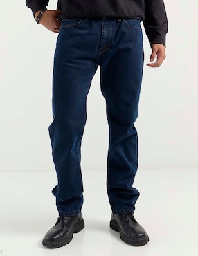 Jeans straight Silver Plate lavado obscuro para hombre