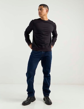 Jeans straight Silver Plate lavado obscuro para hombre