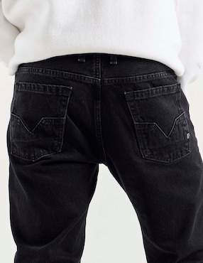 Jeans straight Silver Plate lavado obscuro para hombre