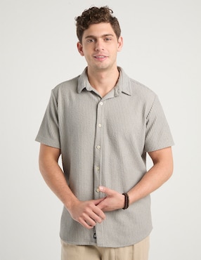 Camisa casual Silver Plate manga al codo para hombre