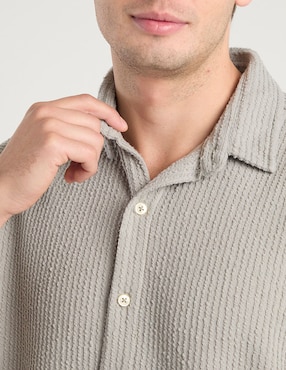 Camisa casual Silver Plate manga al codo para hombre