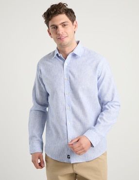 Camisa casual Silver Plate manga larga para hombre