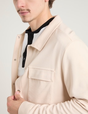 Camisa casual Silver Plate manga larga para hombre