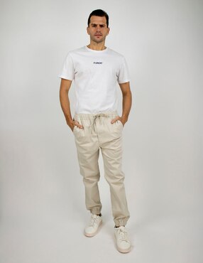 Jogger regular Furor estampado liso para hombre