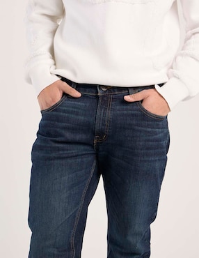 Jeans straight Oggi deslavado para hombre