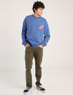 Pantalón straight Oggi de algodón para hombre