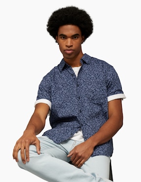 Camisa casual American Eagle de algodón manga corta para hombre