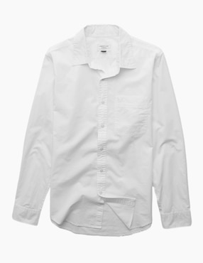 Camisa casual American Eagle de algodón manga larga para hombre