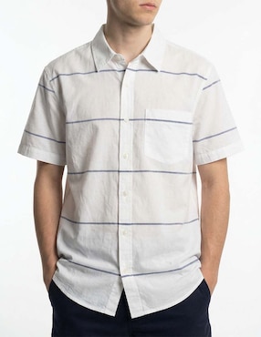 Camisa casual American Eagle de algodón manga corta para hombre