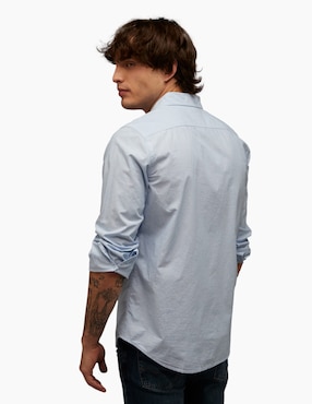 Camisa casual American Eagle de algodón manga larga para hombre