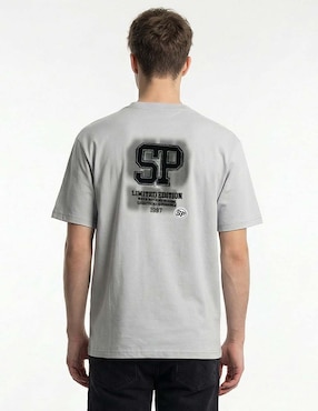 Playera cuello redondo Silver Plate para hombre