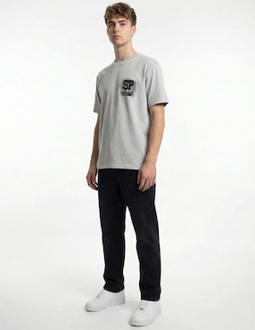 Playera cuello redondo Silver Plate para hombre