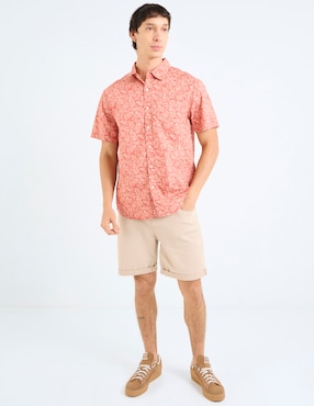 Camisa casual American Eagle de algodón manga corta para hombre