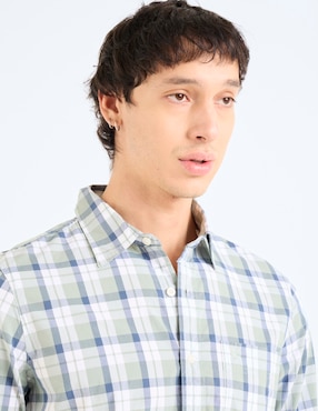 Camia casual American Eagle de algodón manga larga para hombre