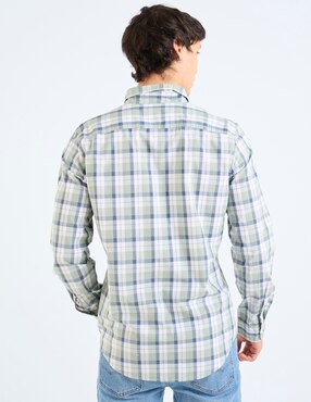 Camia casual American Eagle de algodón manga larga para hombre