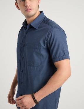 Camisa casual Silver Plate manga corta para hombre