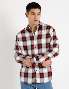 Camisa casual Silver Plate manga larga para hombre
