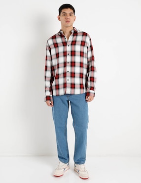 Camisa casual Silver Plate manga larga para hombre
