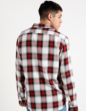 Camisa casual Silver Plate manga larga para hombre