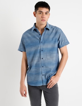 Camisa casual Silver Plate manga corta para hombre