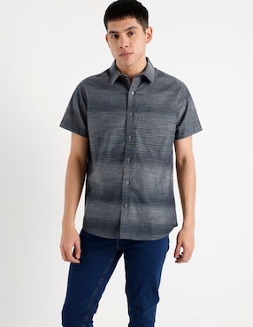 Camisa casual Silver Plate manga corta para hombre