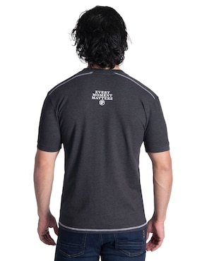 Playera Silver Plate cuello henley para hombre