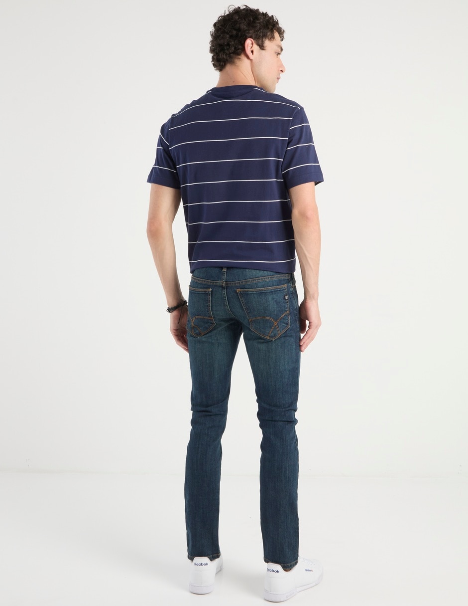 Jeans skinny lavado stone wash para hombre 5