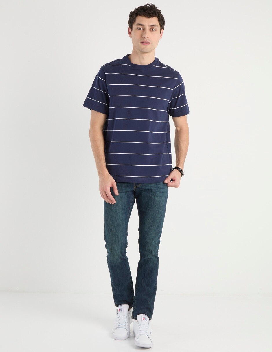 Jeans skinny lavado stone wash para hombre 6