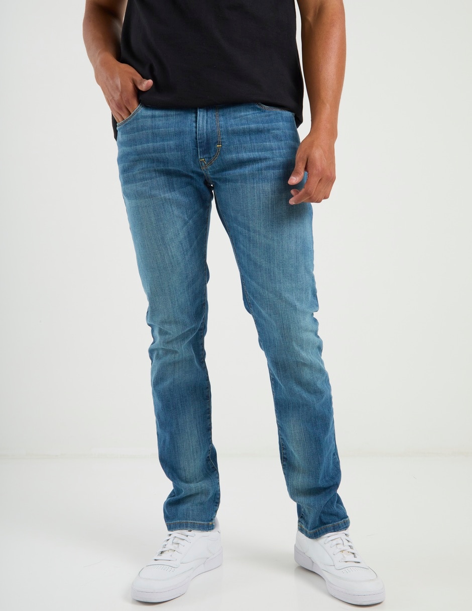 Jeans slim deslavado para hombre 5