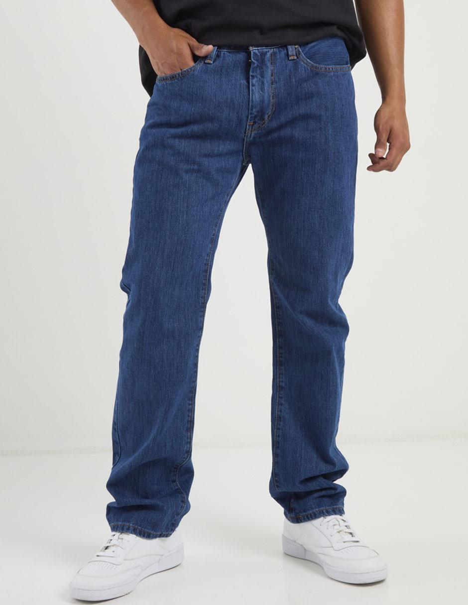Jeans recto lavado obscuro para hombre